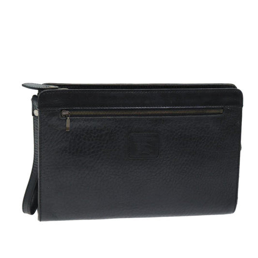 Burberry BURBERRYSs Auth Leather Black Clutch Bag Style 4