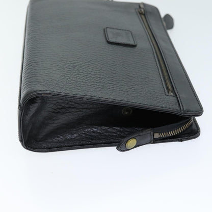 Burberry BURBERRYSs Auth Leather Black Clutch Bag Style 4