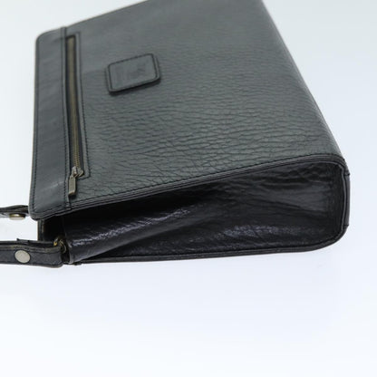 Burberry BURBERRYSs Auth Leather Black Clutch Bag Style 4