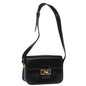 Luxury CELINE Horse Carriage Shoulder Bag Leather Black 14459