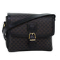 Luxury CELINE Macadam Canvas Shoulder Bag PVC Black 14461