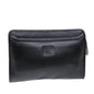 Luxury BurberrySs Clutch Bag Leather Black Auth bs14647