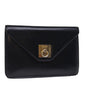 Luxury CELINE Clutch Bag Leather Black 14709