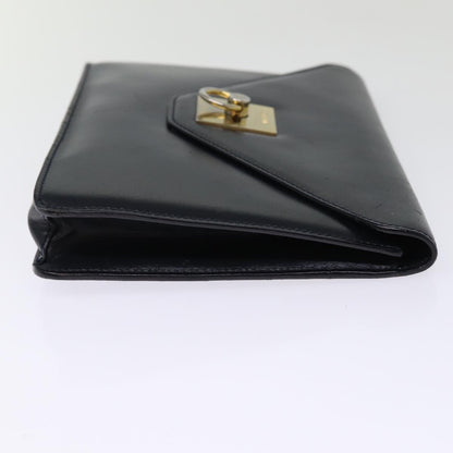 Luxury CELINE Clutch Bag Leather Black 14709