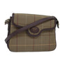 Luxury BurberrySs Nova Check Shoulder Bag Canvas Beige Auth bs14715