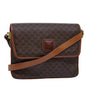 Luxury CELINE Macadam Canvas Shoulder Bag PVC Brown 14757