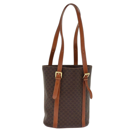 Luxury CELINE Macadam Canvas Tote Bag PVC Brown 14791