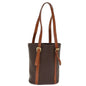 Luxury CELINE Macadam Canvas Tote Bag PVC Brown 14791