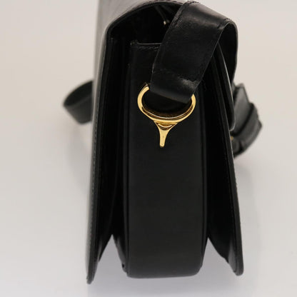 Luxury CELINE Horse Carriage Shoulder Bag Leather Black 14806