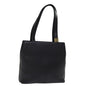 Luxury Burberry Shoulder Bag Leather Black Auth bs14825