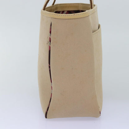 Burberry Label Auth Canvas Beige Handbag Style 3