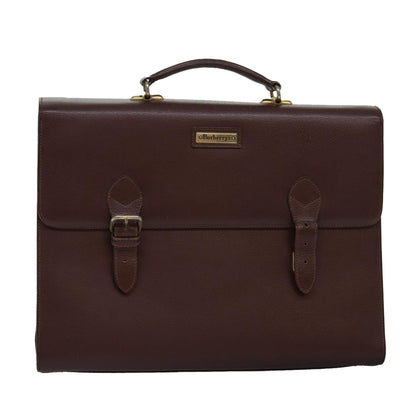 Burberry BurberrySs Auth Leather Brown Handbag Style 4