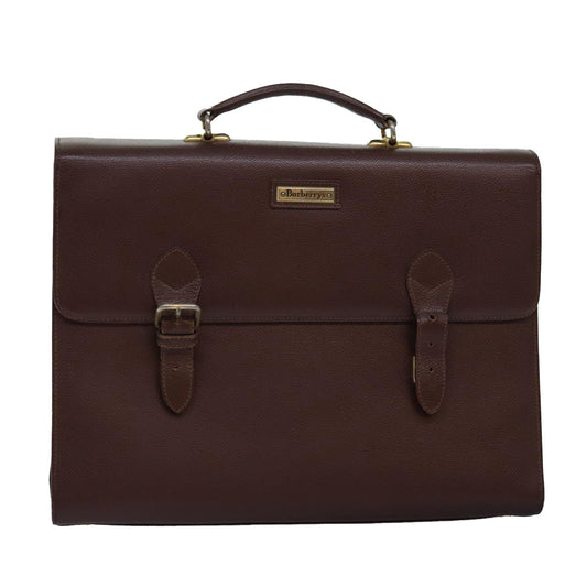 Burberry BurberrySs Auth Leather Brown Handbag Style 4