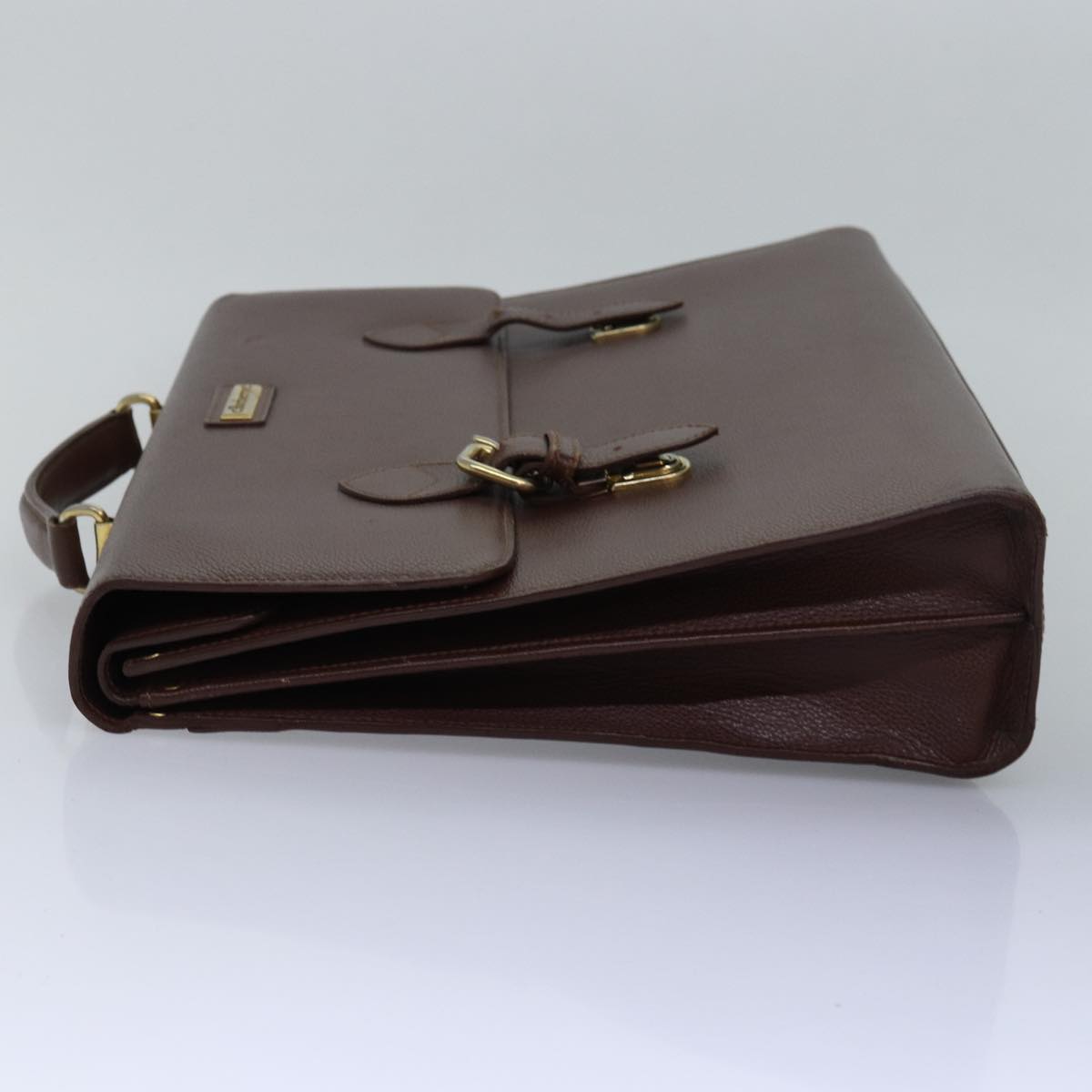 Burberry BurberrySs Auth Leather Brown Handbag Style 4