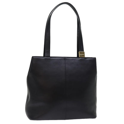 Burberry Auth Leather Black Tote Bag