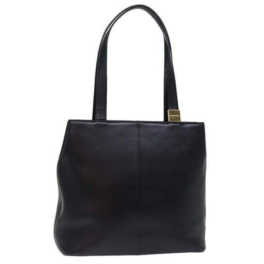 Burberry Auth Leather Black Tote Bag