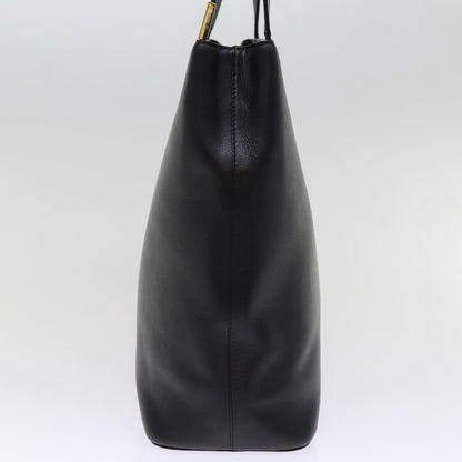 Burberry Auth Leather Black Tote Bag