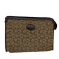 Luxury CELINE C Macadam Canvas Clutch Bag Beige 14954