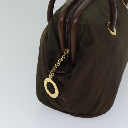 Luxury CELINE Hand Bag Nylon Brown 15033