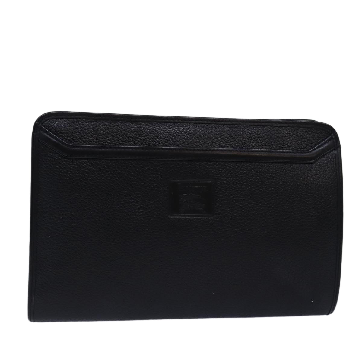 Burberry BurberrySs Auth Leather Black Clutch Bag Style 5