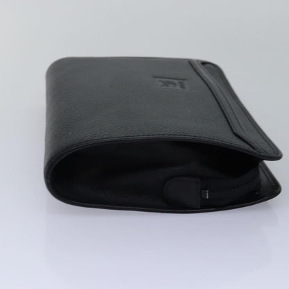 Burberry BurberrySs Auth Leather Black Clutch Bag Style 5