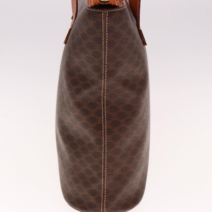 Luxury CELINE Macadam Canvas Tote Bag PVC Leather Brown 15280