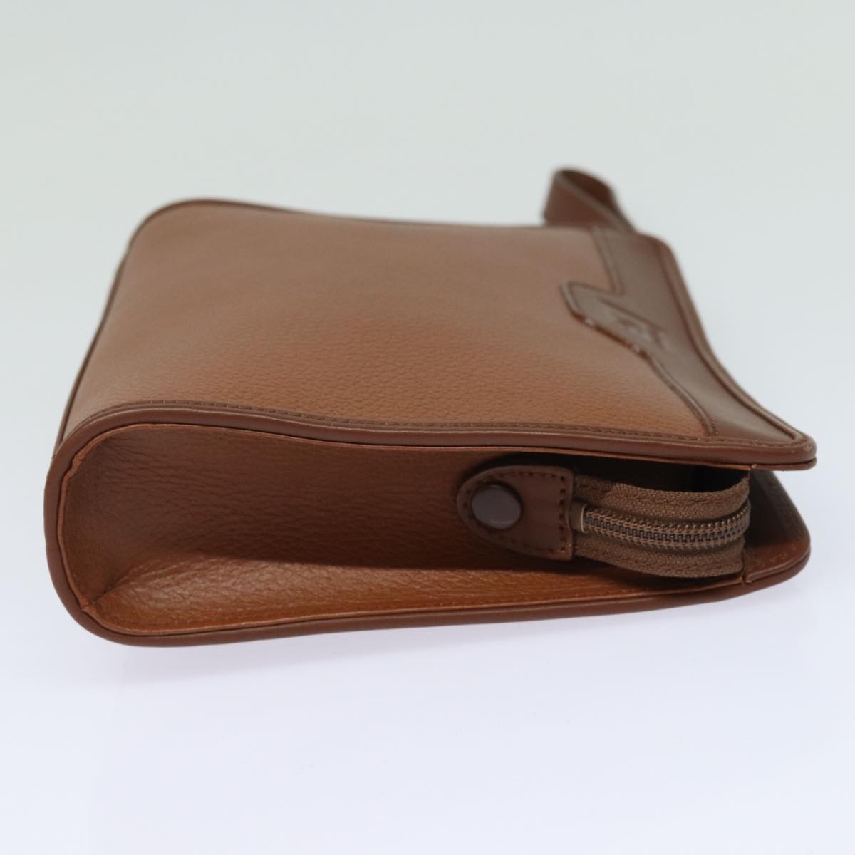 Burberry BurberrySs Auth Leather Brown Clutch Bag Style 5