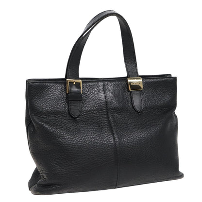 Burberry BurberrySs Auth Leather Black Handbag Style 3