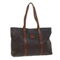 Luxury CELINE Macadam Canvas Tote Bag PVC Leather Brown 15311