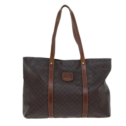 Luxury CELINE Macadam Canvas Tote Bag PVC Leather Brown 15311