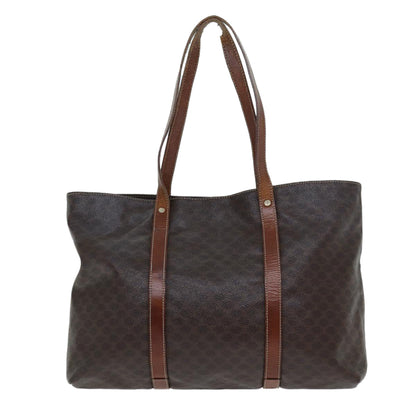 Luxury CELINE Macadam Canvas Tote Bag PVC Leather Brown 15311