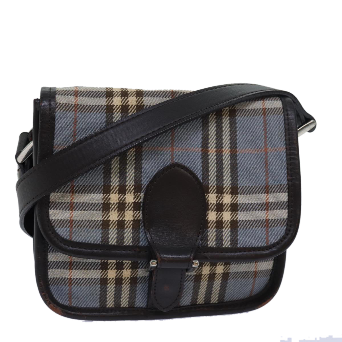 Burberry Nova Label Canvas Brown Shoulder Bag