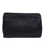 Luxury BurberrySs Clutch Bag Leather Black Auth bs15681