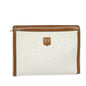 Luxury CELINE Macadam Canvas Clutch Bag PVC Leather Whe 15682