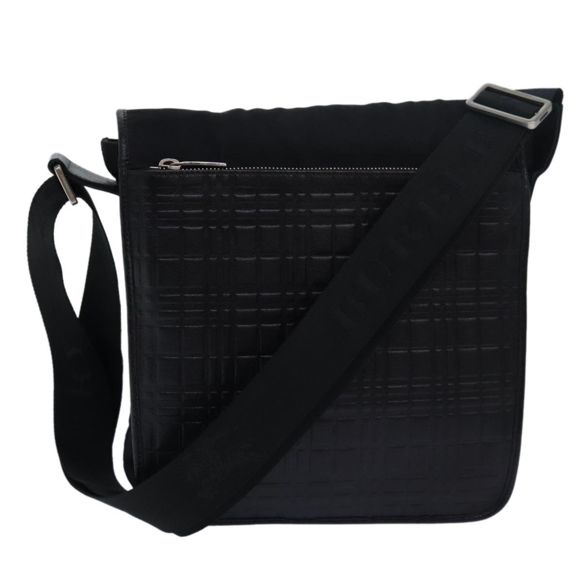 Burberry Auth Nylon Black Shoulder Bag Style 3