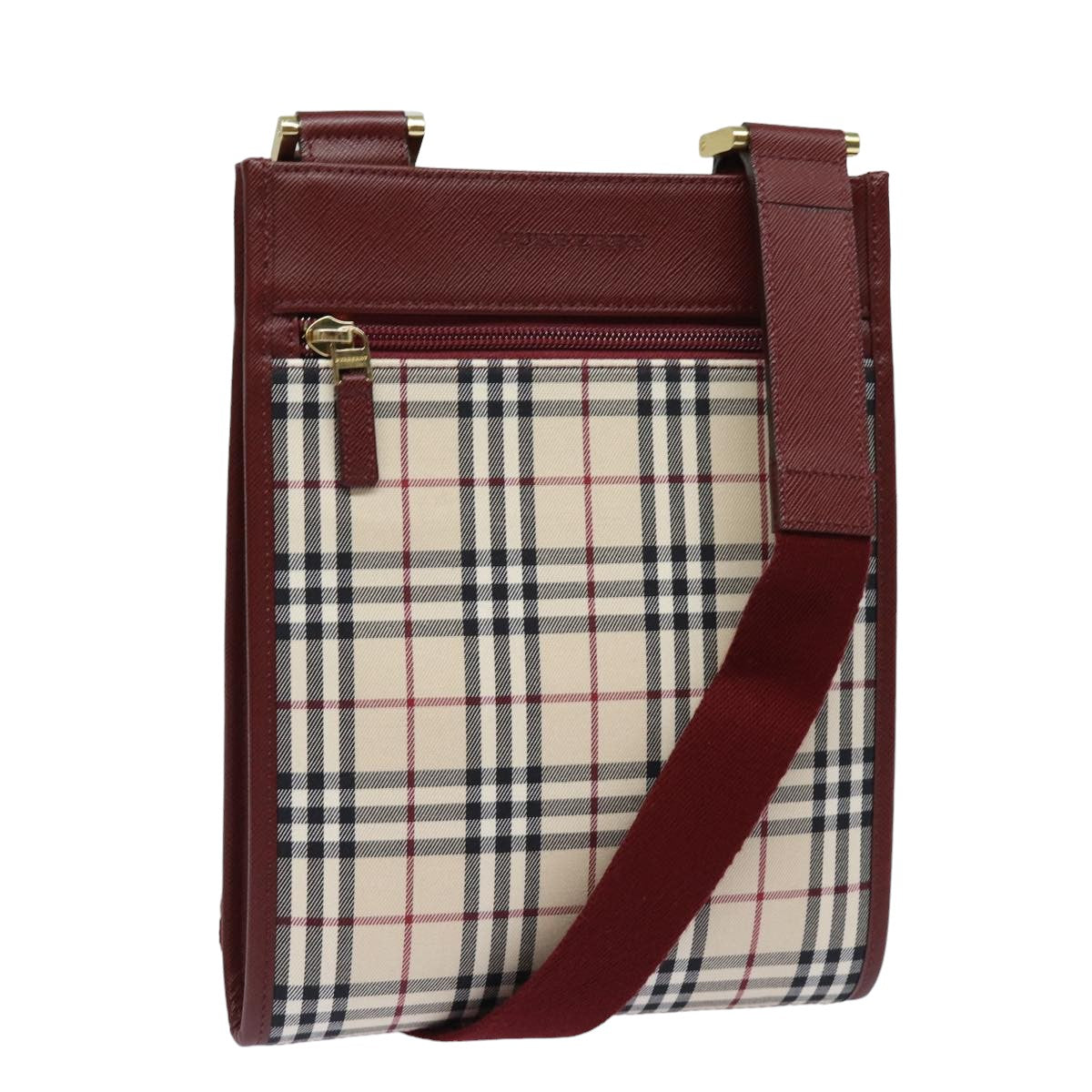 Burberry Nova Auth Canvas Beige Shoulder Bag Style 5