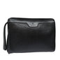 Burberry BurberrySs Auth Leather Black Clutch Bag Style 6
