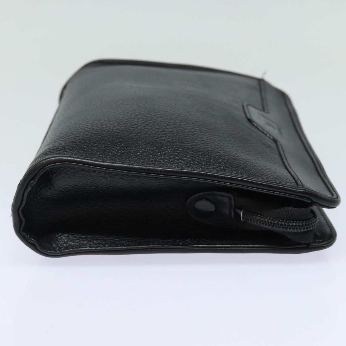 Burberry BurberrySs Auth Leather Black Clutch Bag Style 6