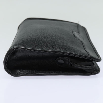 Burberry BurberrySs Auth Leather Black Clutch Bag Style 6