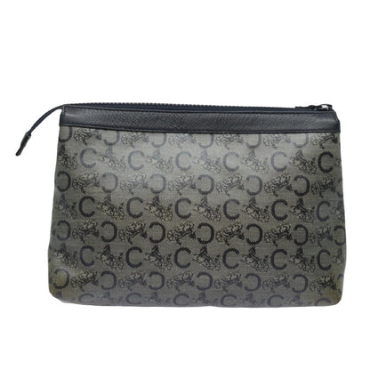 Luxury CELINE C Macadam Canvas Pouch Black 15889