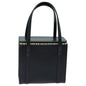 Luxury BurberrySs Hand Bag Leather Black Auth bs16011