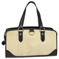 Luxury Burberry Tote Bag Straw Beige Auth bs16018