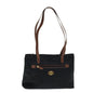 Luxury BurberrySs Nova Check Tote Bag Canvas Leather Black Auth bs16019
