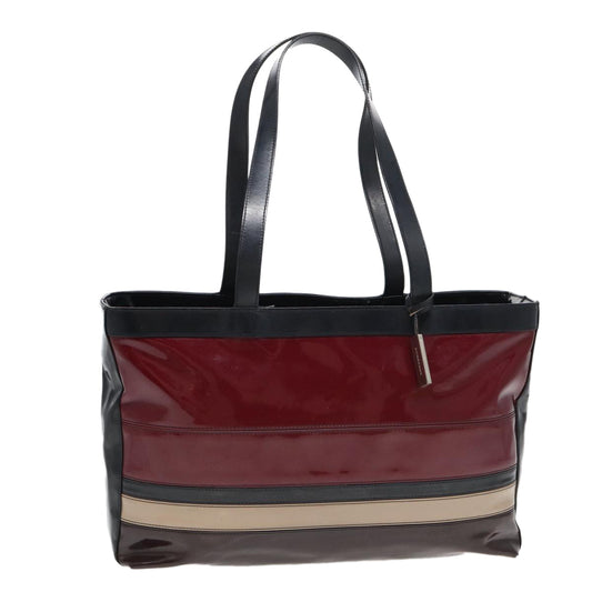 Burberry Enamel Auth Red Tote Bag