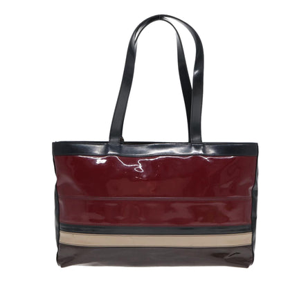 Burberry Enamel Auth Red Tote Bag