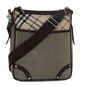 Luxury Burberry Nova Check Shoulder Bag Canvas Beige Auth bs16156