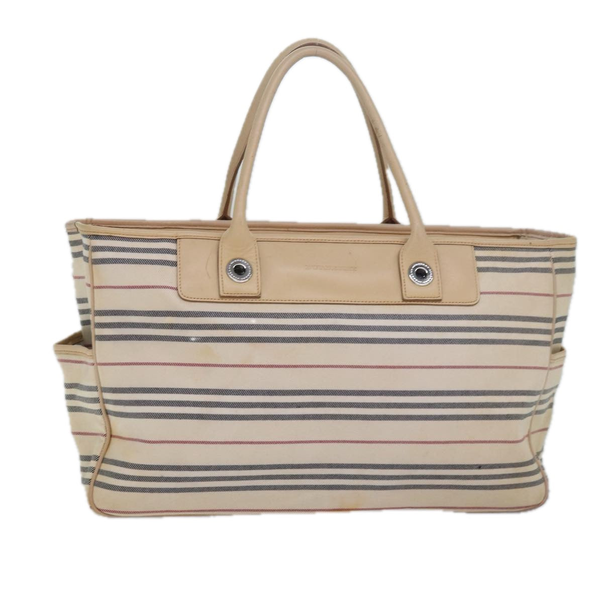 Burberry Nova Auth Canvas Beige Handbag Style 8