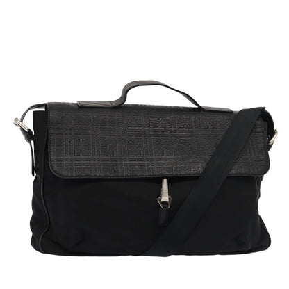Burberry Nova Auth Leather Black Handbag Style 3