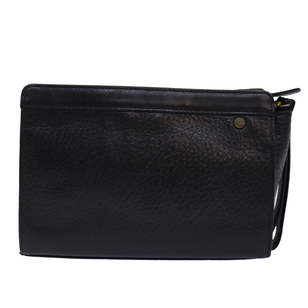 Burberry BurberrySs Auth Leather Black Clutch Bag Style 9