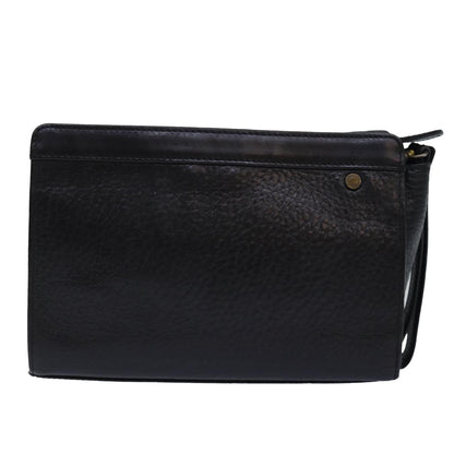 Burberry BurberrySs Auth Leather Black Clutch Bag Style 9